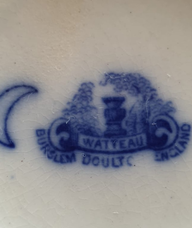 Antique Doulton Burslem (Royal Doulton) Watteau Flow Blue Jug ...