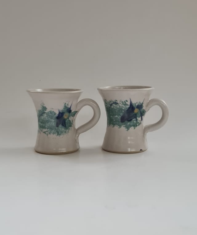 Ballydougan Irish Studio Pottery Splash Cups x2 – Collectable Curios