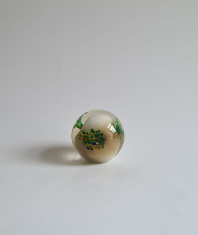 Phoenician Malta White and Multi-Coloured Paperweight – Collectable Curios